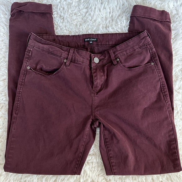 Dear John cuffed ankle deep plum pants Size 26 - Picture 3 of 5